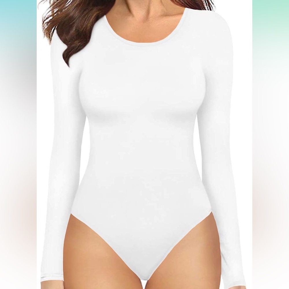 🌟 MUST GO 🌟 MANGOPOP Round Collar Clothing Long Sleeve Tops T Shirt Bodysuit
